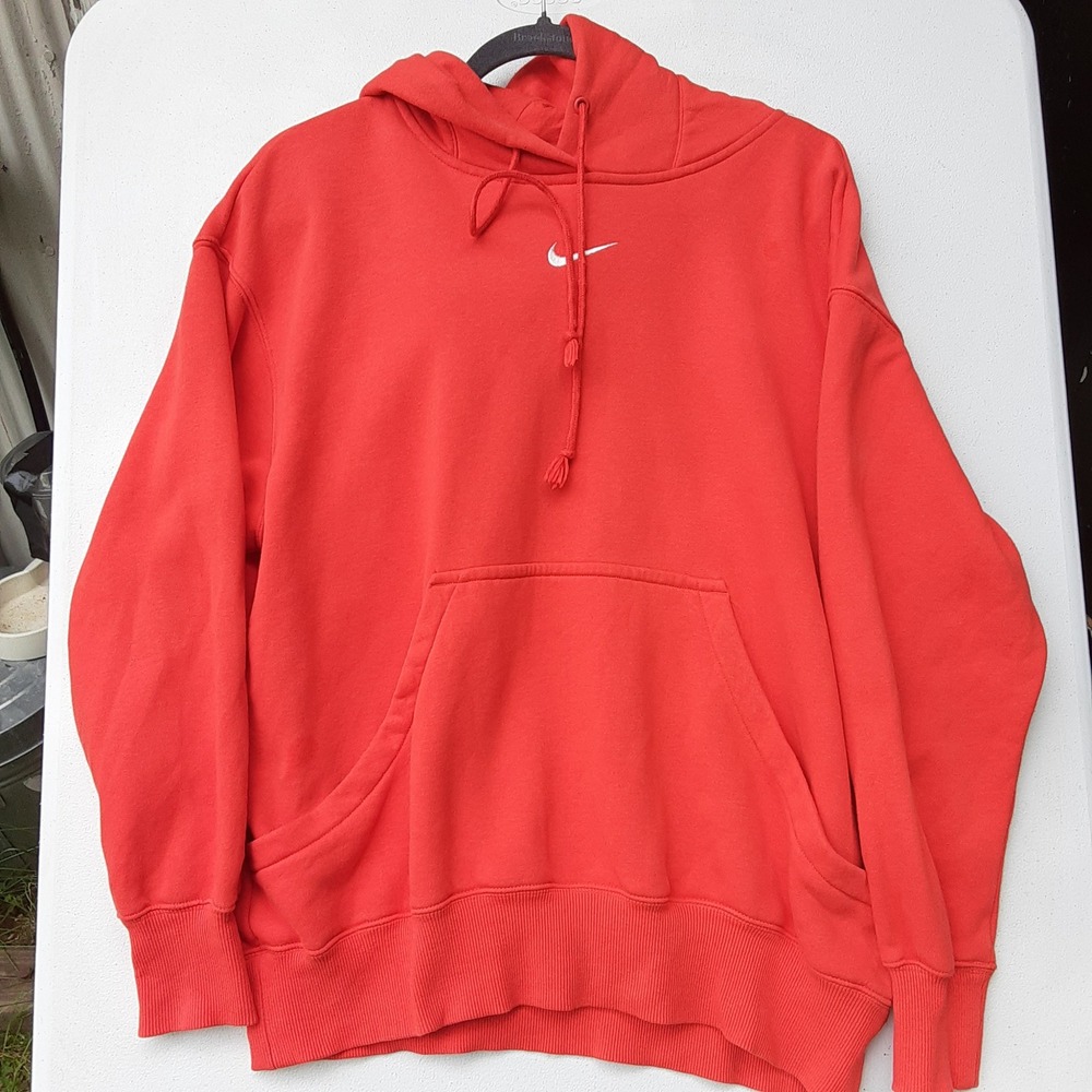 NIKE Women's Orange Phoenix Fleece Pullover Hoodie Sweatshirt Sz S DQ5860-633 - Picture 10 of 10